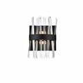 Lighting Business 8 in. Serephina Crystal Bath Sconce Black LI2958300